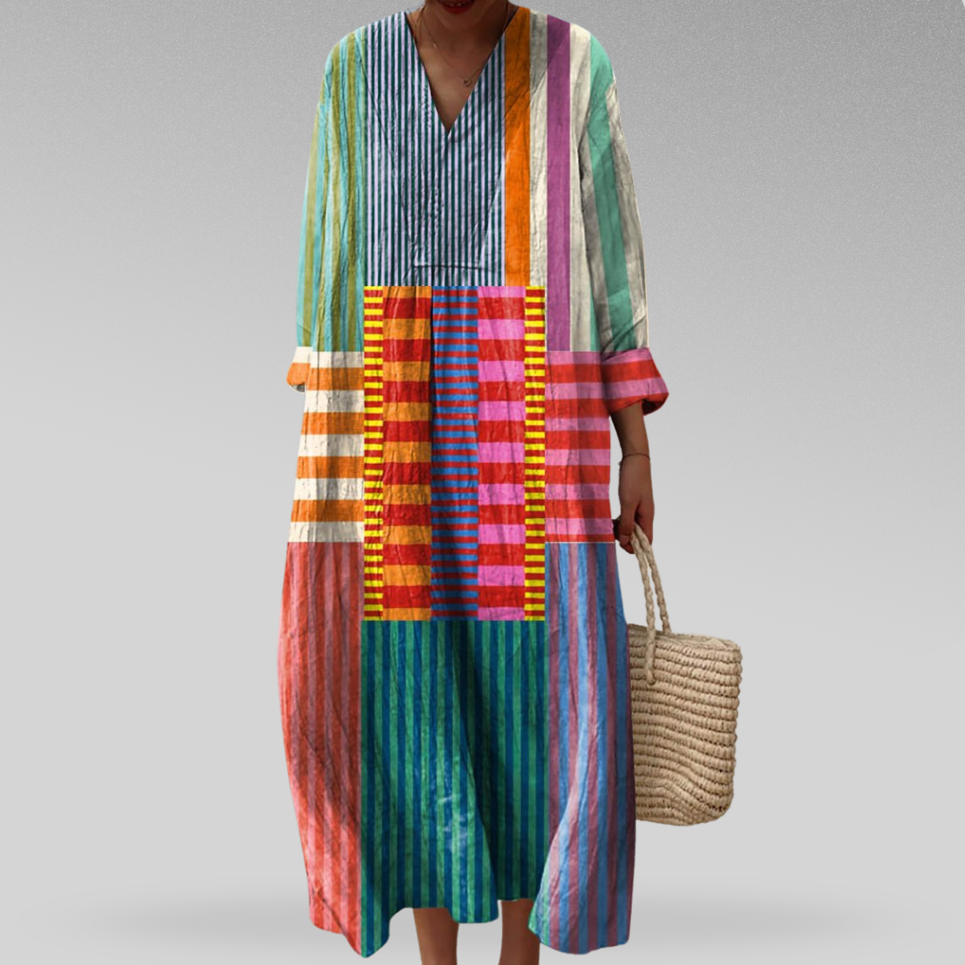 Aeris | Geometric Midi Dress