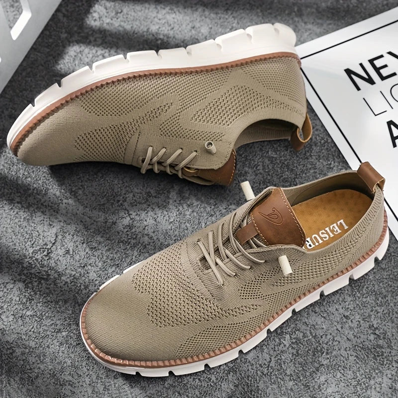 Eron | Knit Lace-Up Sneakers