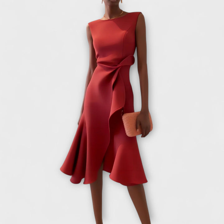 Adeline | Draped Midi Dress
