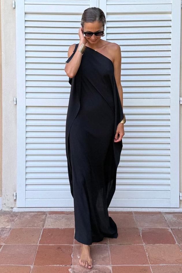 Aerin | Asymmetric Caftan with Belt
