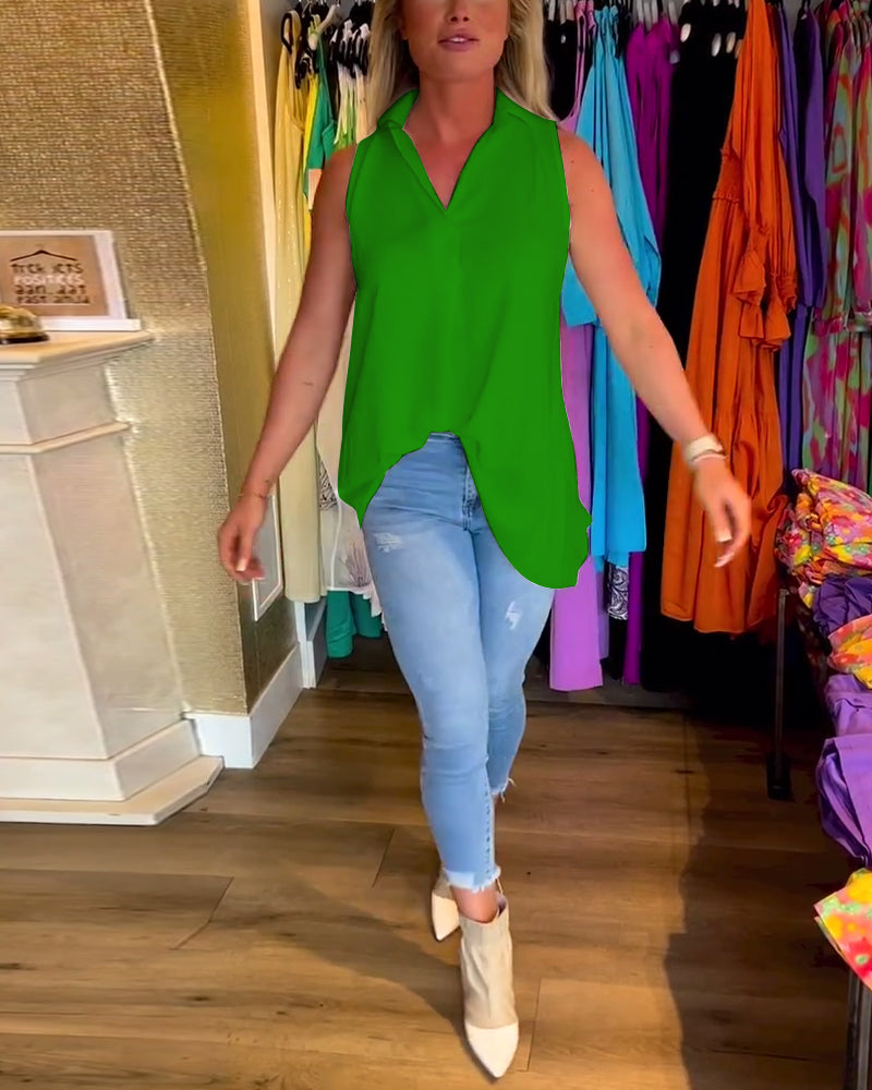 Ava | Sleeveless Ruffle Top