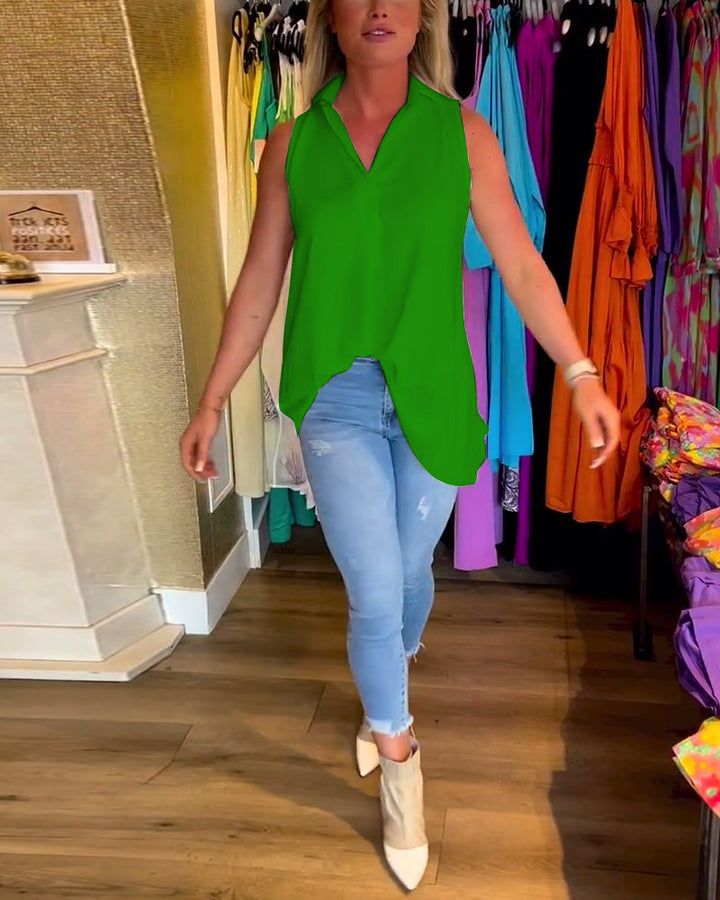 Ava | Sleeveless Ruffle Top