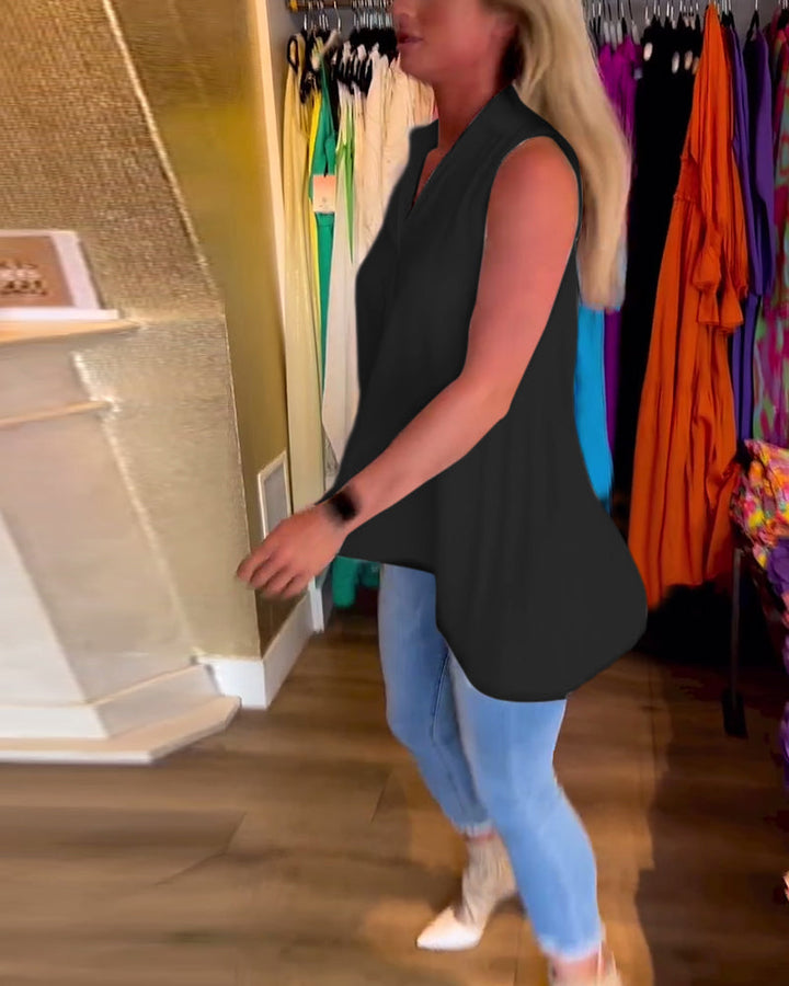 Ava | Sleeveless Ruffle Top