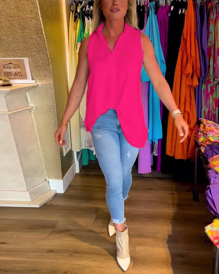 Ava | Sleeveless Ruffle Top