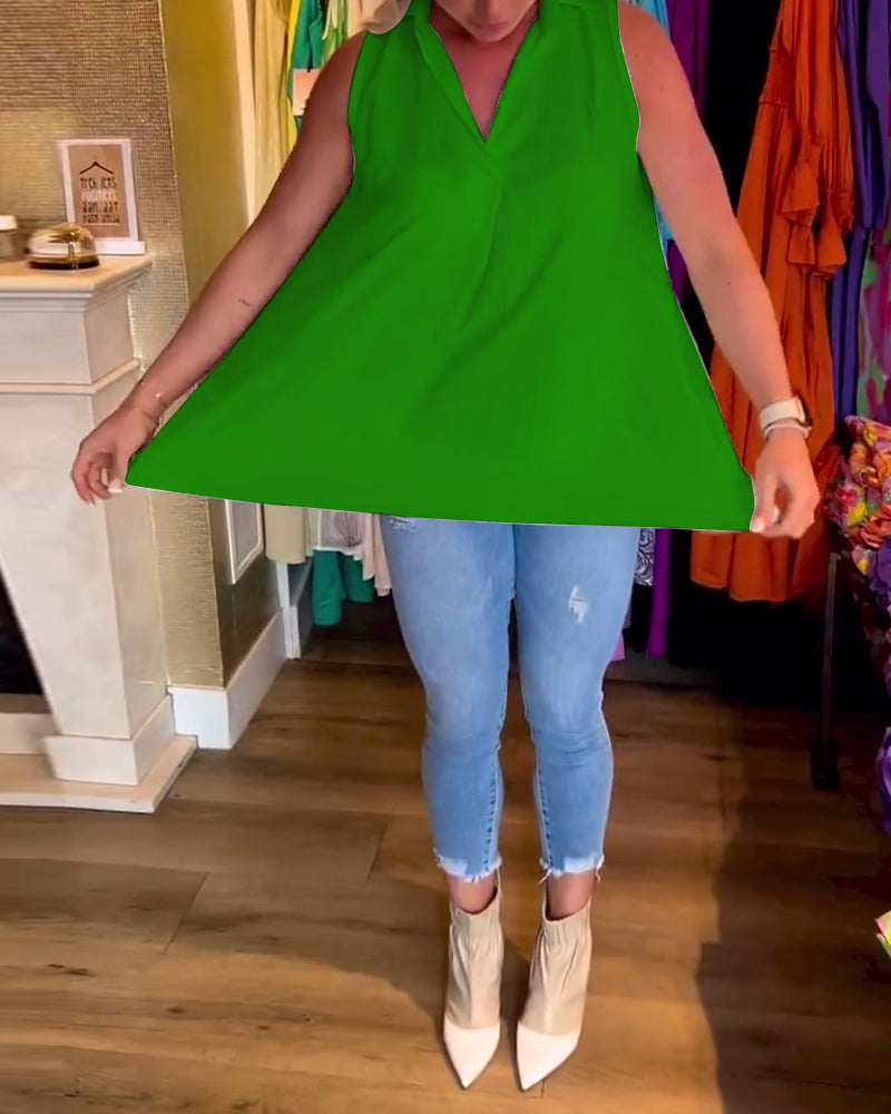 Ava | Sleeveless Ruffle Top