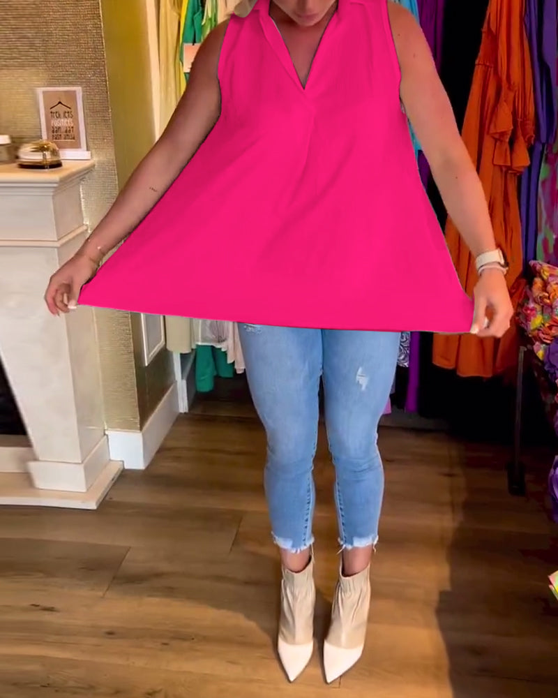 Ava | Sleeveless Ruffle Top