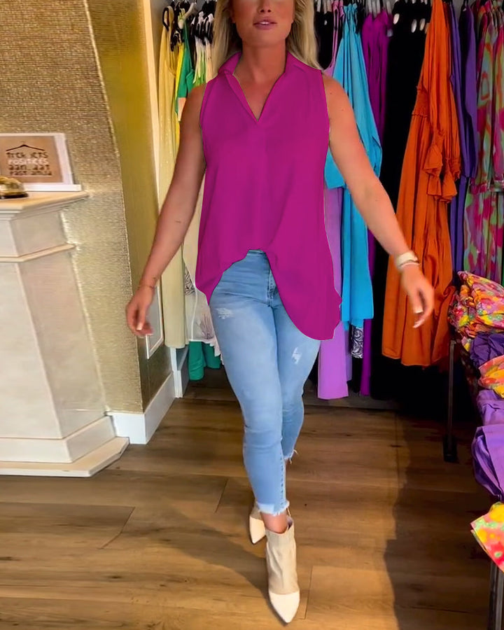 Ava | Sleeveless Ruffle Top