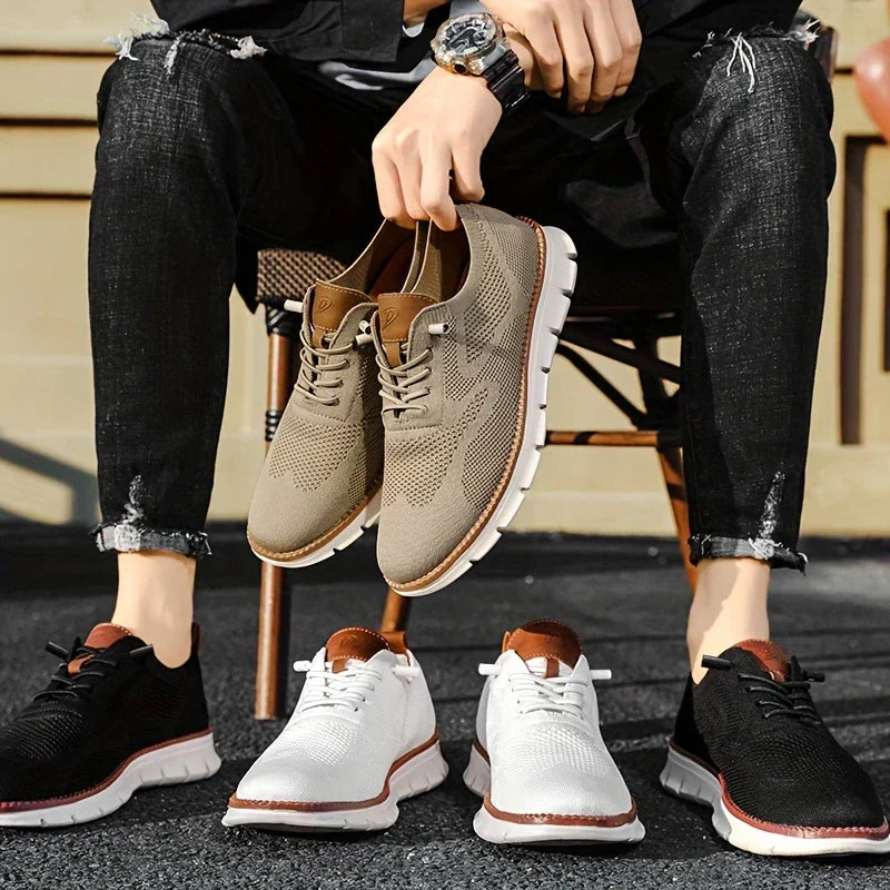 Eron | Knit Lace-Up Sneakers