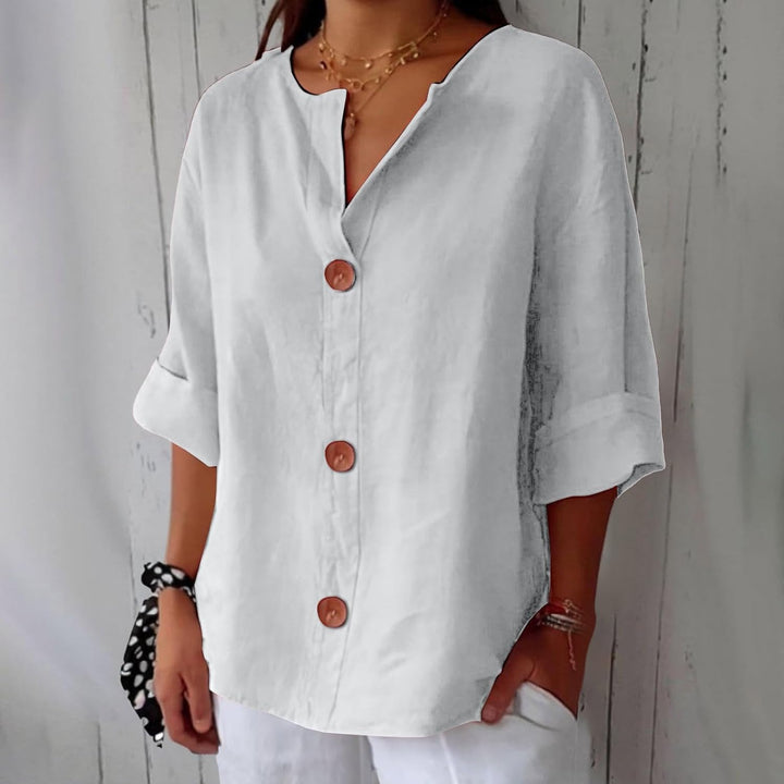 Willow | Linen Blend Blouse
