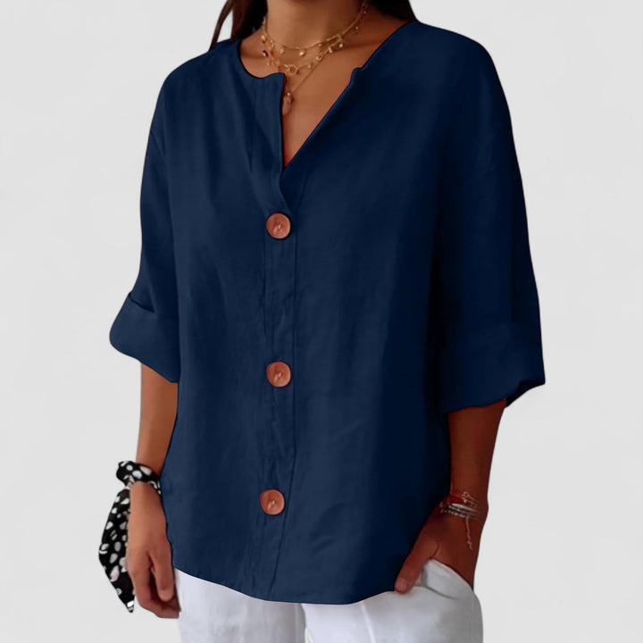 Willow | Linen Blend Blouse