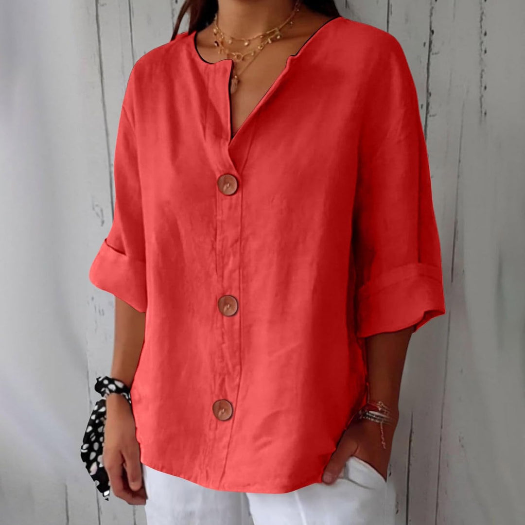 Willow | Linen Blend Blouse