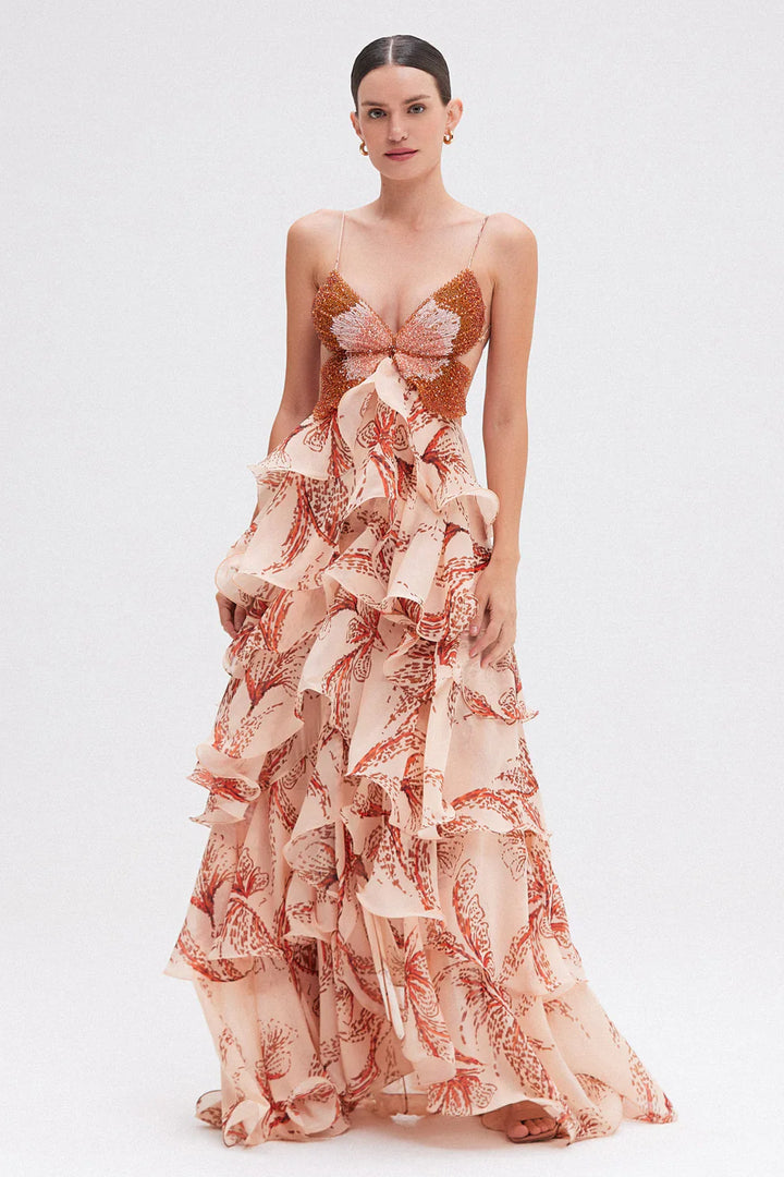 Amal | Ruffle Maxi Dress
