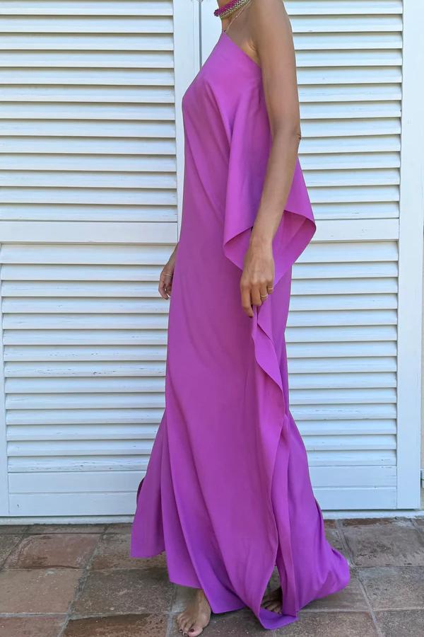 Aerin | Asymmetric Caftan with Belt