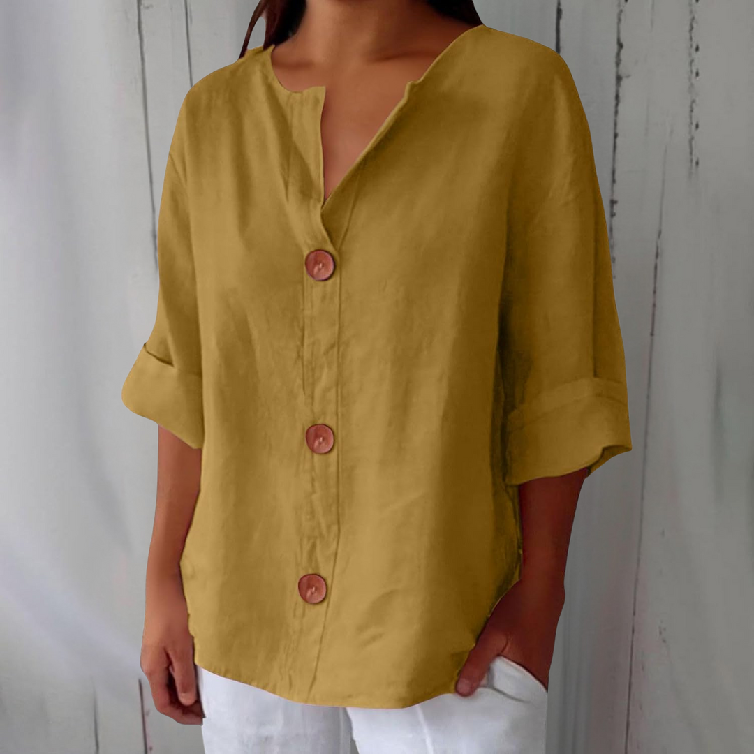 Willow | Linen Blend Blouse