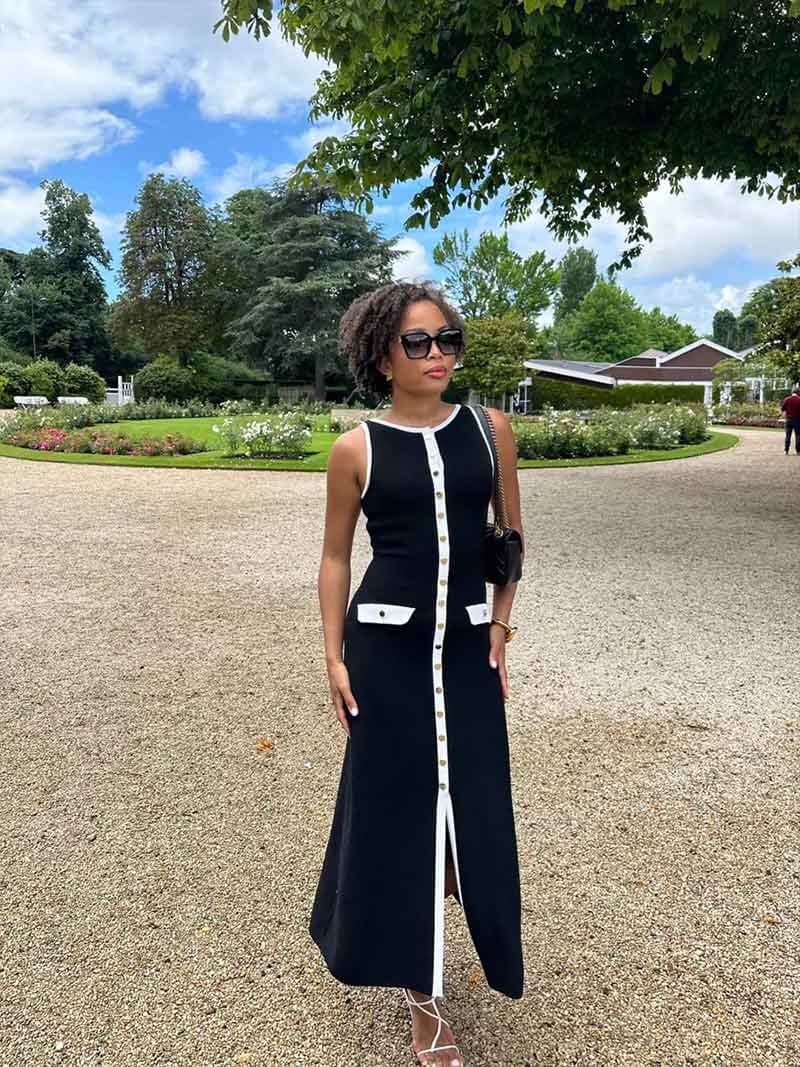 Sophia | Button-Front Maxi Dress