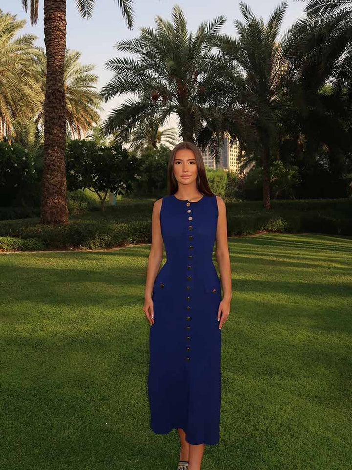 Sophia | Button-Front Maxi Dress