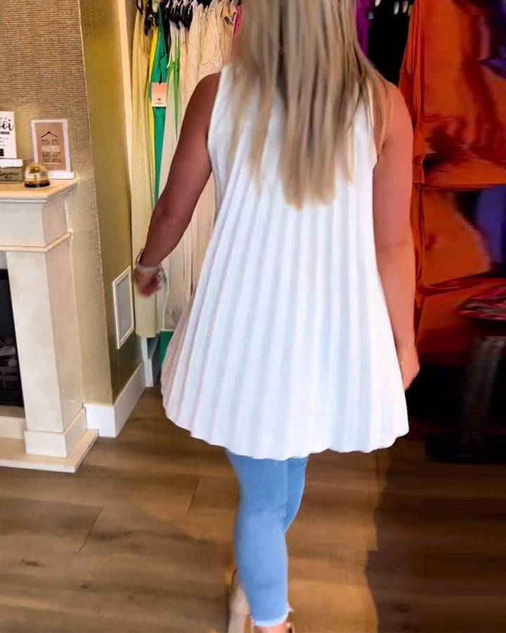 Ava | Sleeveless Ruffle Top